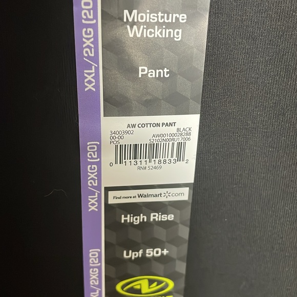Athletic Works High Rise Black Moisture Wicking Pants- XXL - Picture 13 of 13